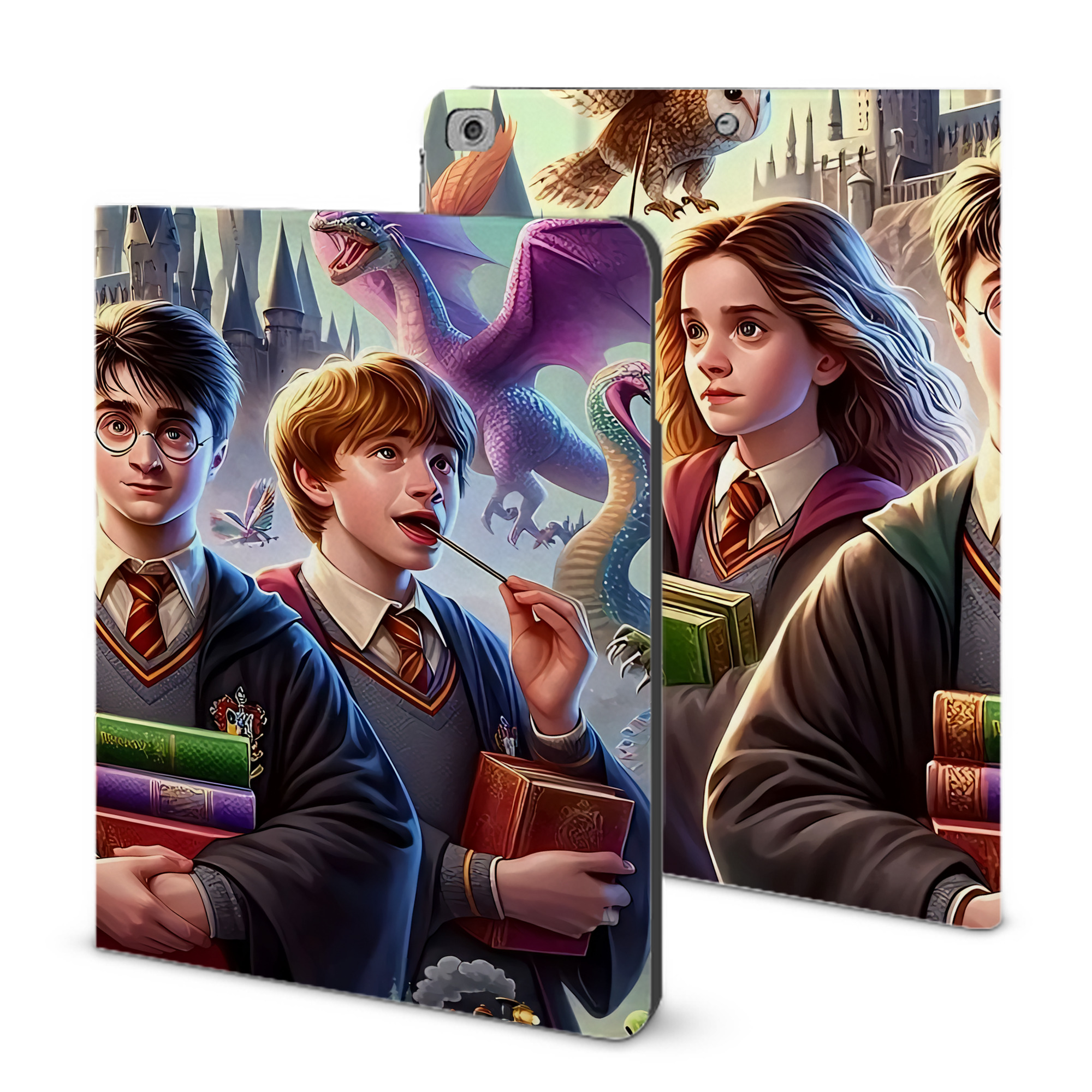（画像用） Harry Potter ハリー・ポッターシリーズ IPad ケース ブック型 PUレザー TPU 耐衝撃 軽量 薄型 ペン収納なし 全面保護 IPad 各モデル対応